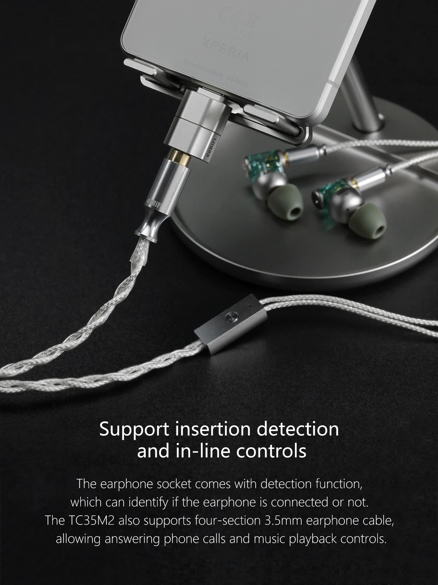 Pre-order DDHiFi TC35M2 USB-C to 3.5mm Audio Decoder Adapter Supports Insertion Detection and In-Line Controls ES9603Q