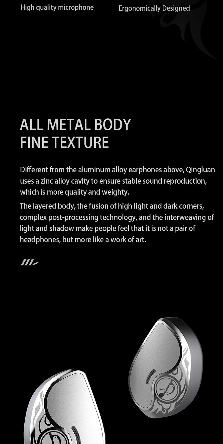 Zhulinniao Qingluan Z4 HIFI in-ear headphones Dynamic drivers Monitor headphones Headphones with detachable cable Gaming Headset