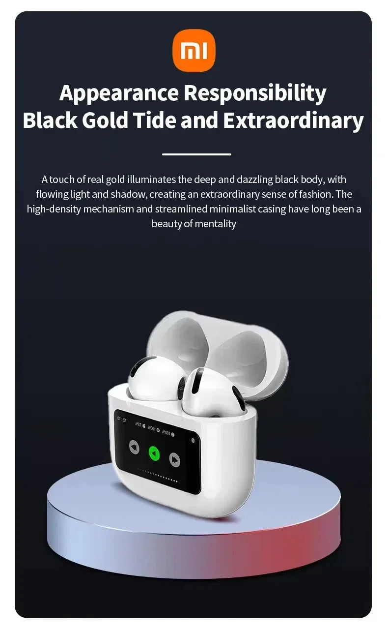 Xiaomi A10 Pro ENC TWS BluetoothEarphones 5.3Touch Screen with Microphone Noise Reduction Earphones Suitable for Android and iOS