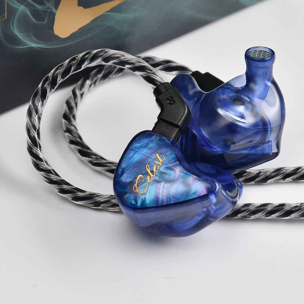 Kinera Celest Wyvern Qing IEMs HIFI In-Ear Wired Earphones LCP Dynamic Driver Monitor Headphone with Mic Detachable Audio Cable