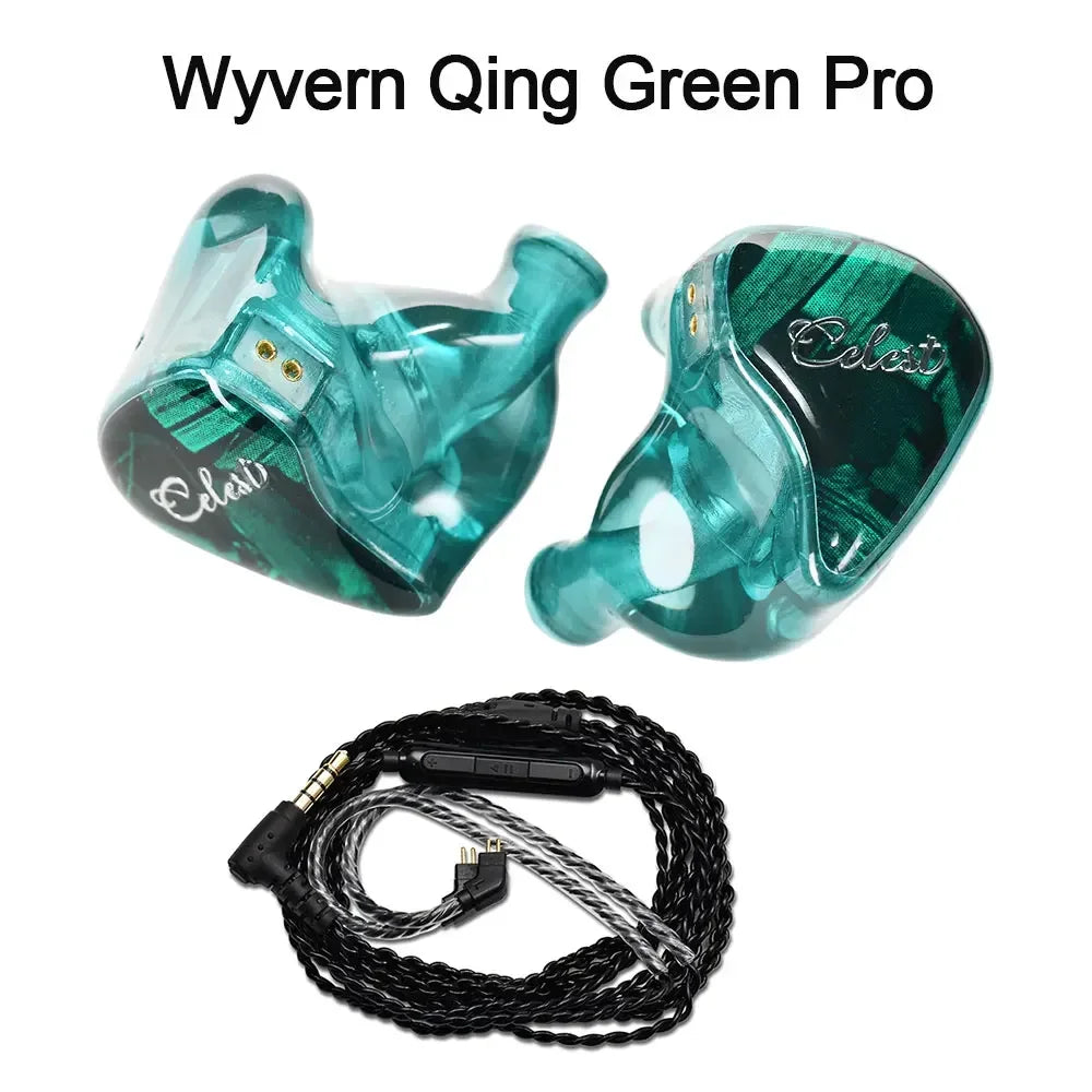 Kinera Celest Wyvern Qing IEMs HIFI In-Ear Wired Earphones LCP Dynamic Driver Monitor Headphone with Mic Detachable Audio Cable
