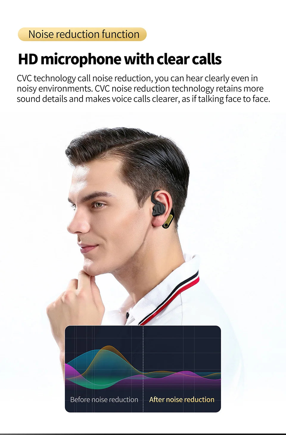 KZ AZ15 Bluetooth-compatible 5.2 Wireless Ear Hook Upgrade QCC3046 Wireless Module with Charging Case