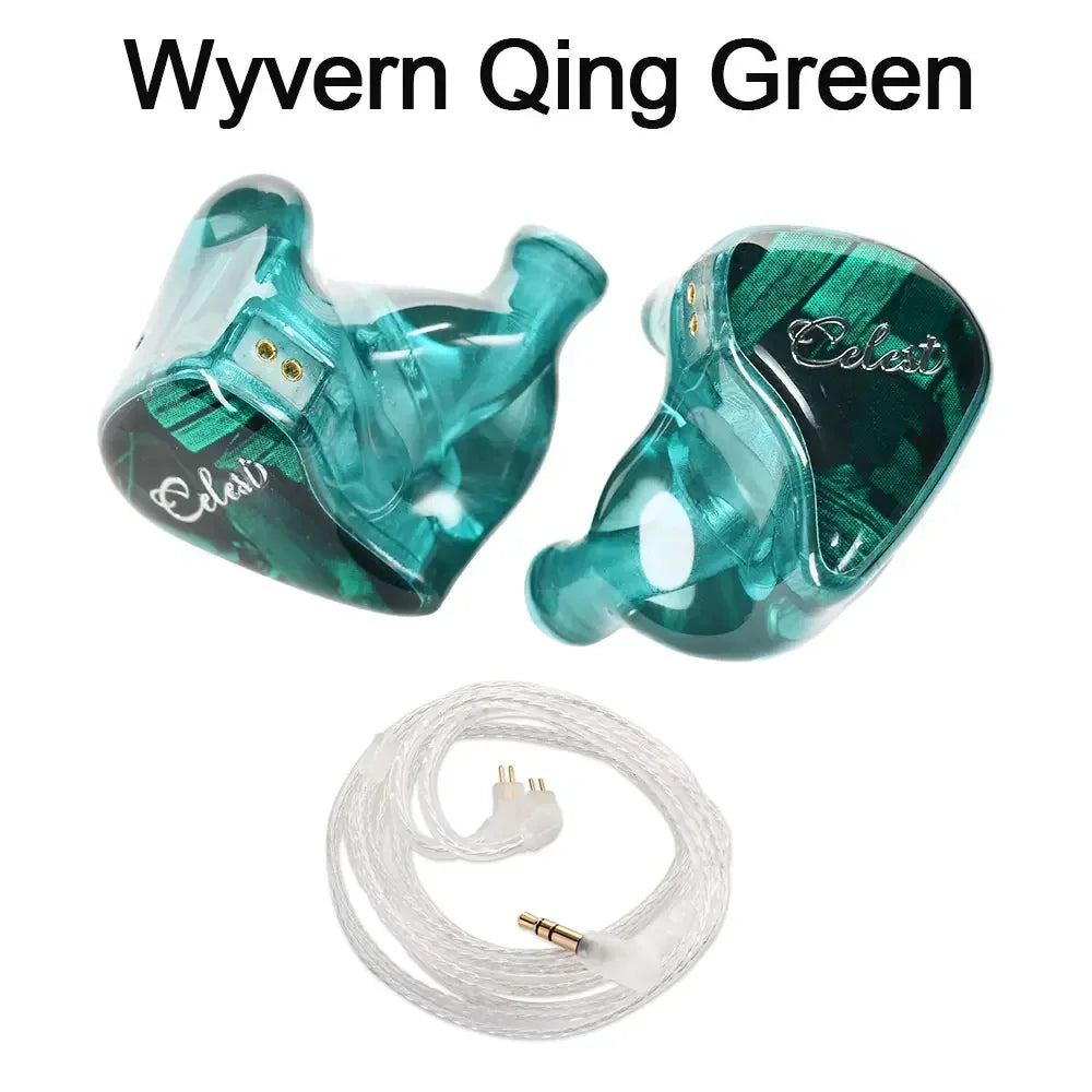 Kinera Celest Wyvern Qing IEMs HIFI In-Ear Wired Earphones LCP Dynamic Driver Monitor Headphone with Mic Detachable Audio Cable