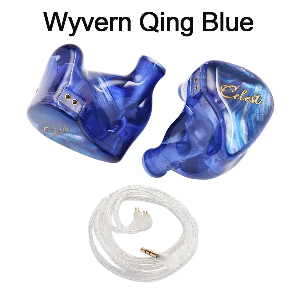 Kinera Celest Wyvern Qing IEMs HIFI In-Ear Wired Earphones LCP Dynamic Driver Monitor Headphone with Mic Detachable Audio Cable