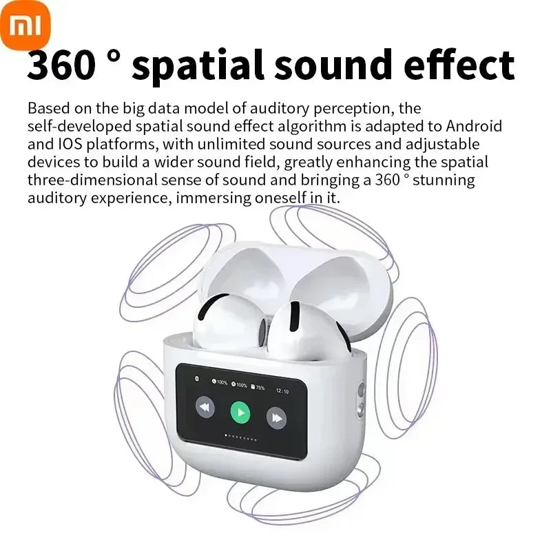 Xiaomi A10 Pro ENC TWS BluetoothEarphones 5.3Touch Screen with Microphone Noise Reduction Earphones Suitable for Android and iOS