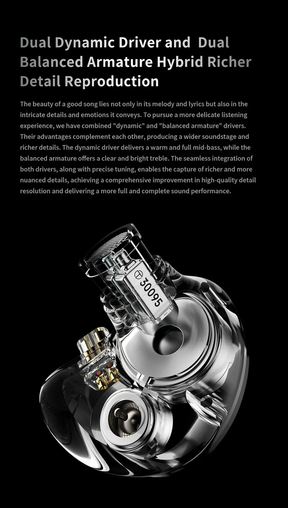 TRN V10 PRO HIFI Wired Earphones 2BA+2DD High-Frequency Balanced Armature Driver Combination In-Ear Monitors Headphones Custom
