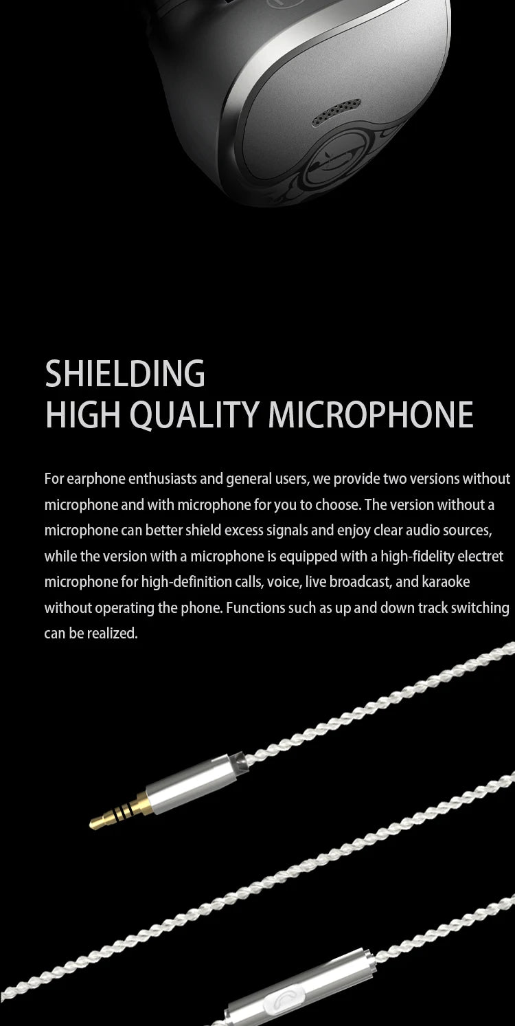 Zhulinniao Qingluan Z4 HIFI in-ear headphones Dynamic drivers Monitor headphones Headphones with detachable cable Gaming Headset