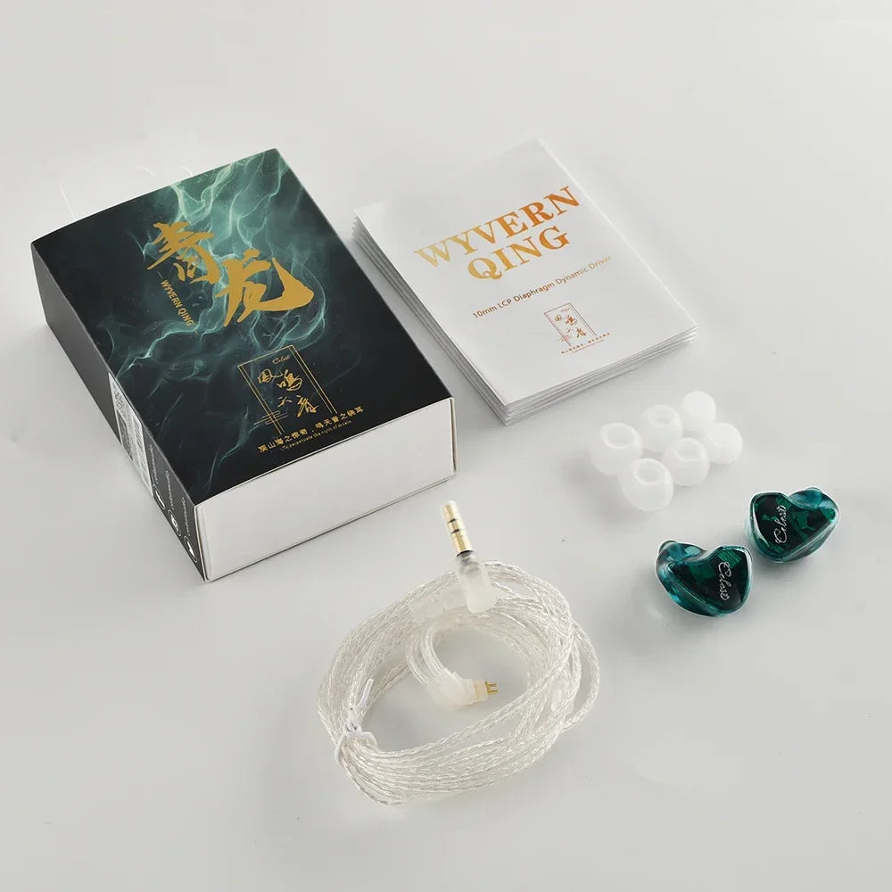 Kinera Celest Wyvern Qing IEMs HIFI In-Ear Wired Earphones LCP Dynamic Driver Monitor Headphone with Mic Detachable Audio Cable