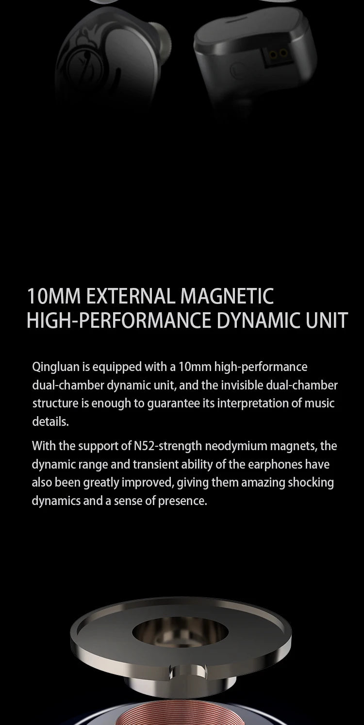Zhulinniao Qingluan Z4 HIFI in-ear headphones Dynamic drivers Monitor headphones Headphones with detachable cable Gaming Headset