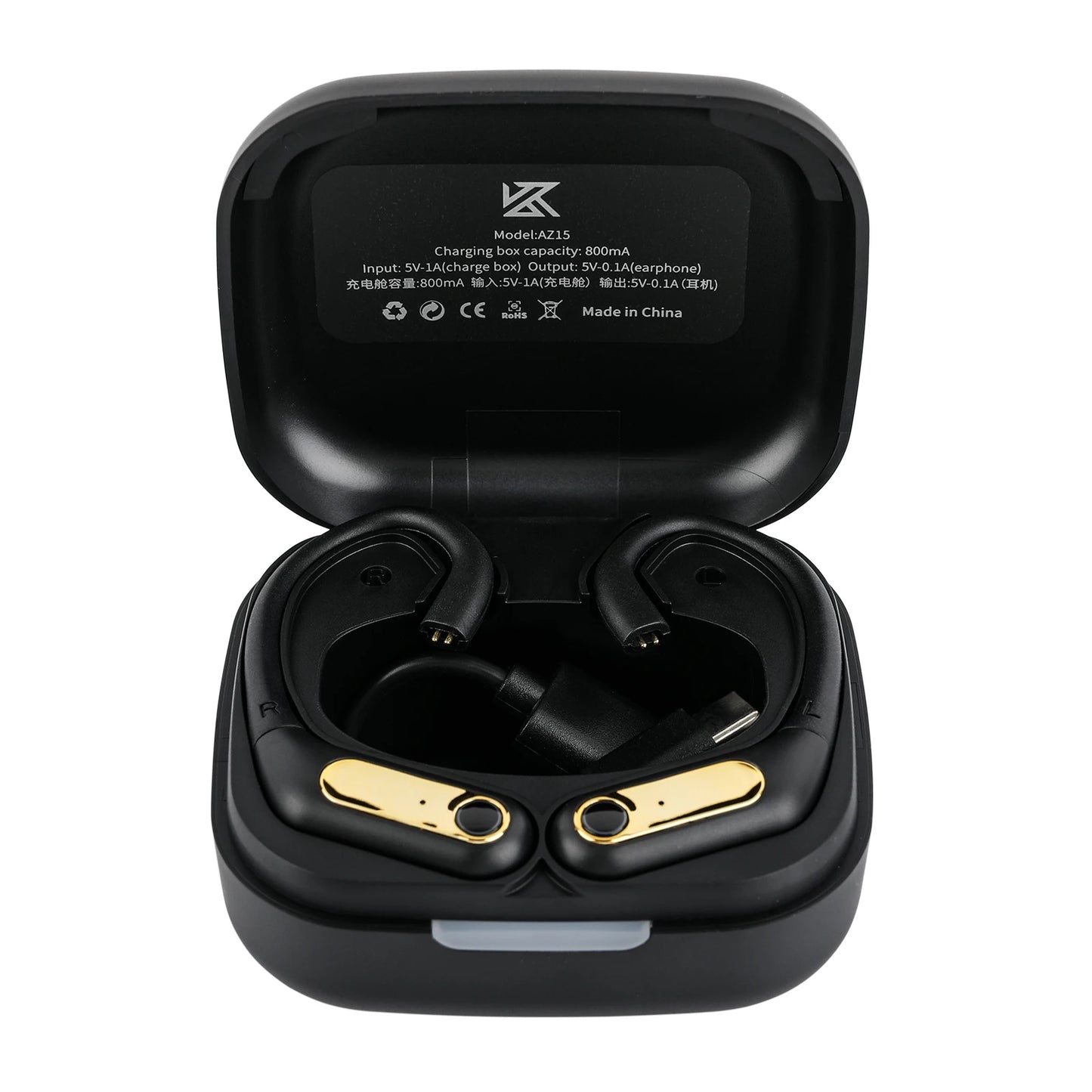 KZ AZ15 Bluetooth-compatible 5.2 Wireless Ear Hook Upgrade QCC3046 Wireless Module with Charging Case
