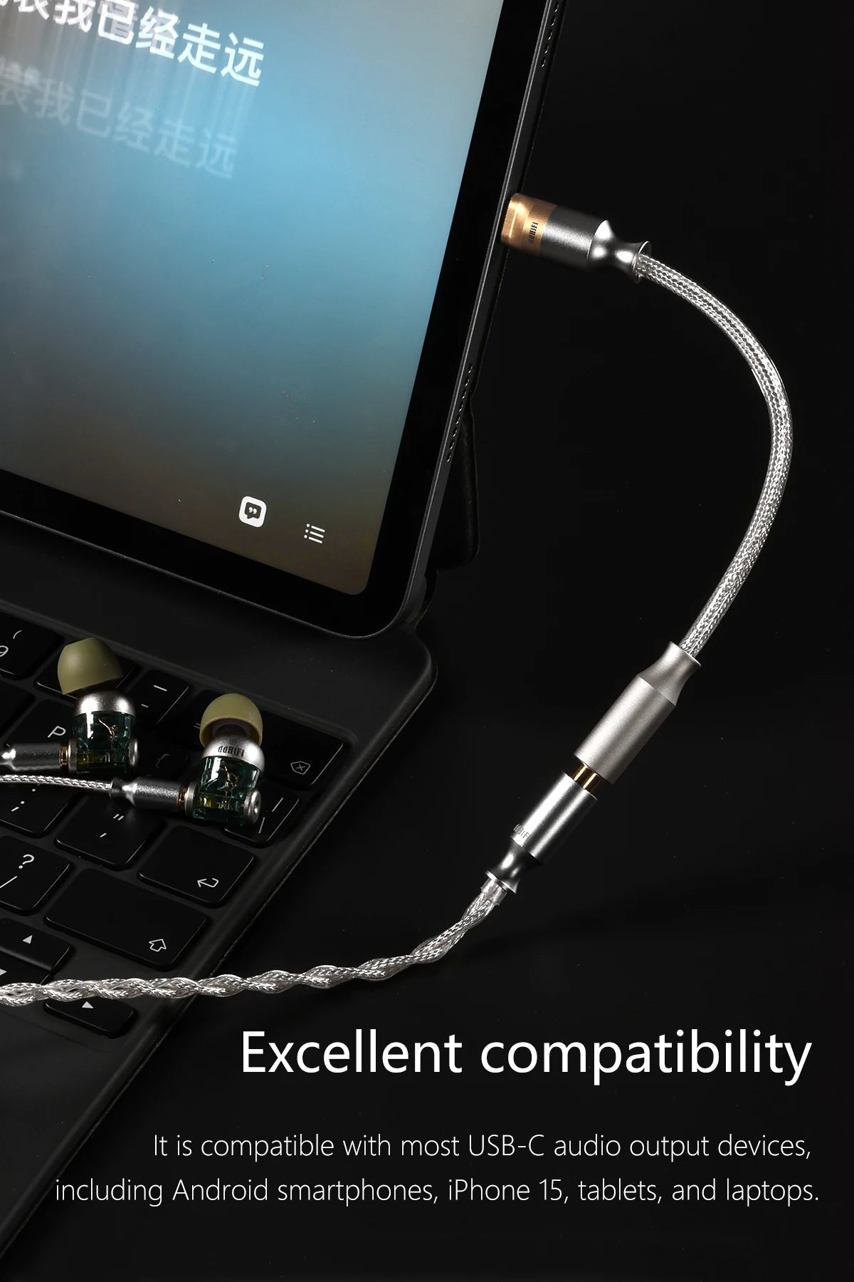 DDHiFi TC35CM2 High-Fidelity Lossless Decoding Adapter Cable with Plug Detection and Microphone Support