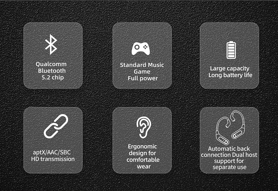 KZ AZ15 Bluetooth-compatible 5.2 Wireless Ear Hook Upgrade QCC3046 Wireless Module with Charging Case