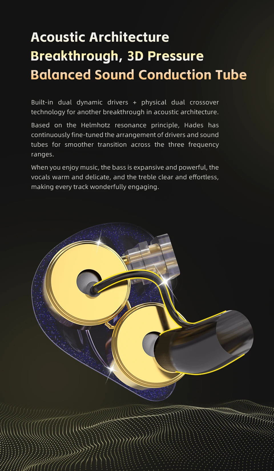 QKZ x HBB Hades 2DD In-Ear Monitor HiFi Earphone Wired Earbuds with Detachable Cable for Audiophiles Musicians