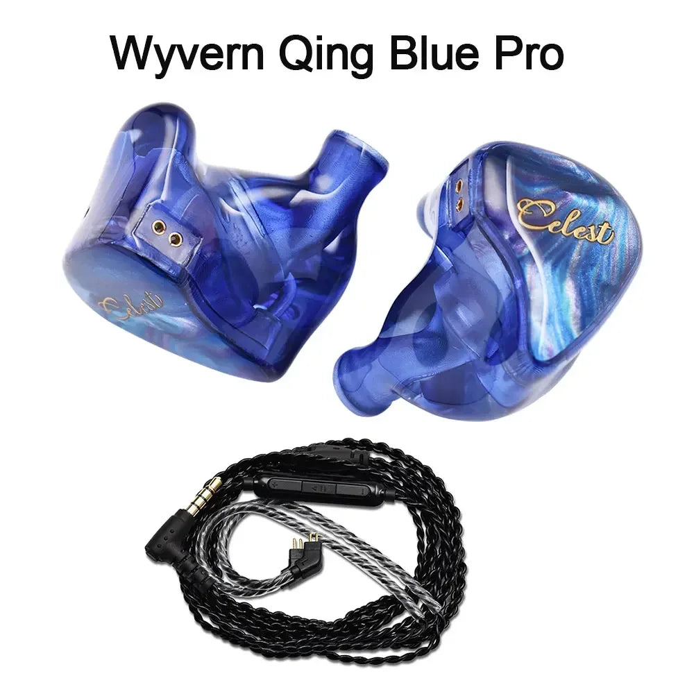 Kinera Celest Wyvern Qing IEMs HIFI In-Ear Wired Earphones LCP Dynamic Driver Monitor Headphone with Mic Detachable Audio Cable