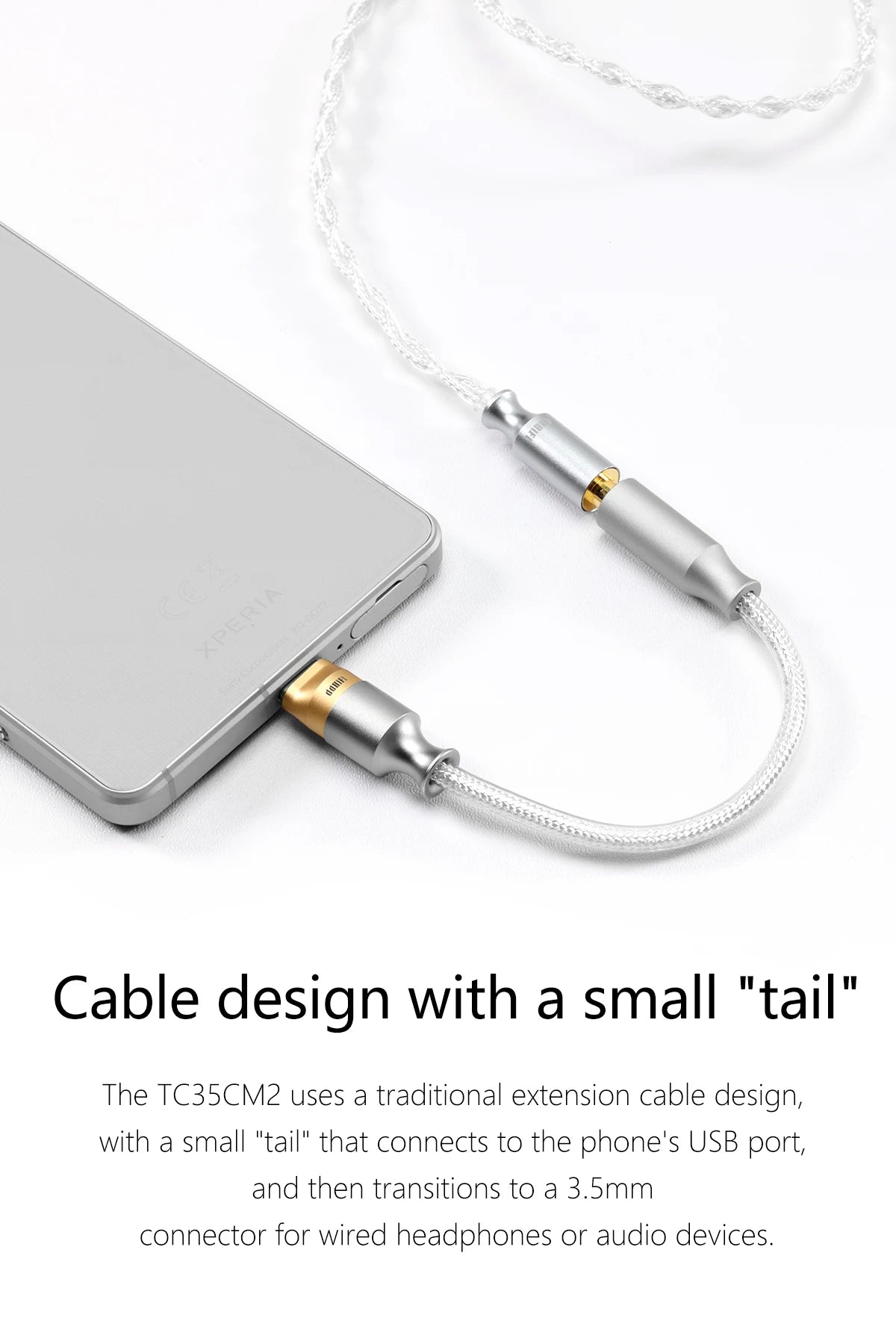 DDHiFi TC35CM2 High-Fidelity Lossless Decoding Adapter Cable with Plug Detection and Microphone Support