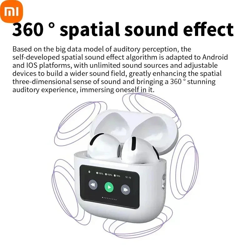 Xiaomi A10 Pro ENC TWS BluetoothEarphones 5.3Touch Screen with Microphone Noise Reduction Earphones Suitable for Android and iOS