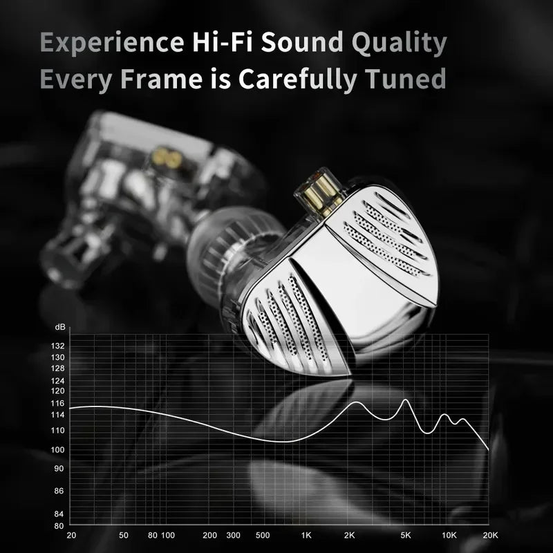 TRN V10 PRO HIFI Wired Earphones 2BA+2DD High-Frequency Balanced Armature Driver Combination In-Ear Monitors Headphones Custom
