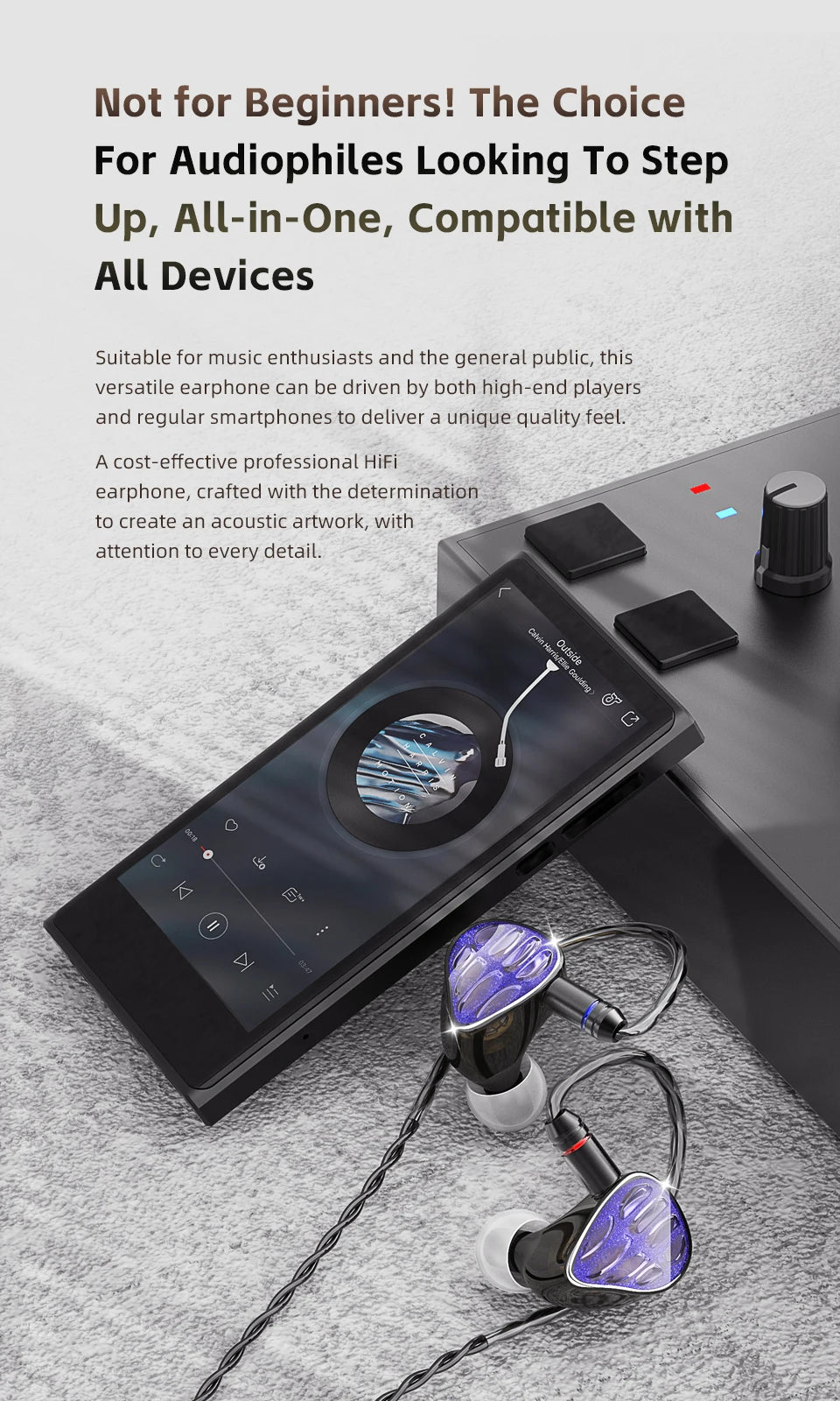 QKZ x HBB Hades 2DD In-Ear Monitor HiFi Earphone Wired Earbuds with Detachable Cable for Audiophiles Musicians