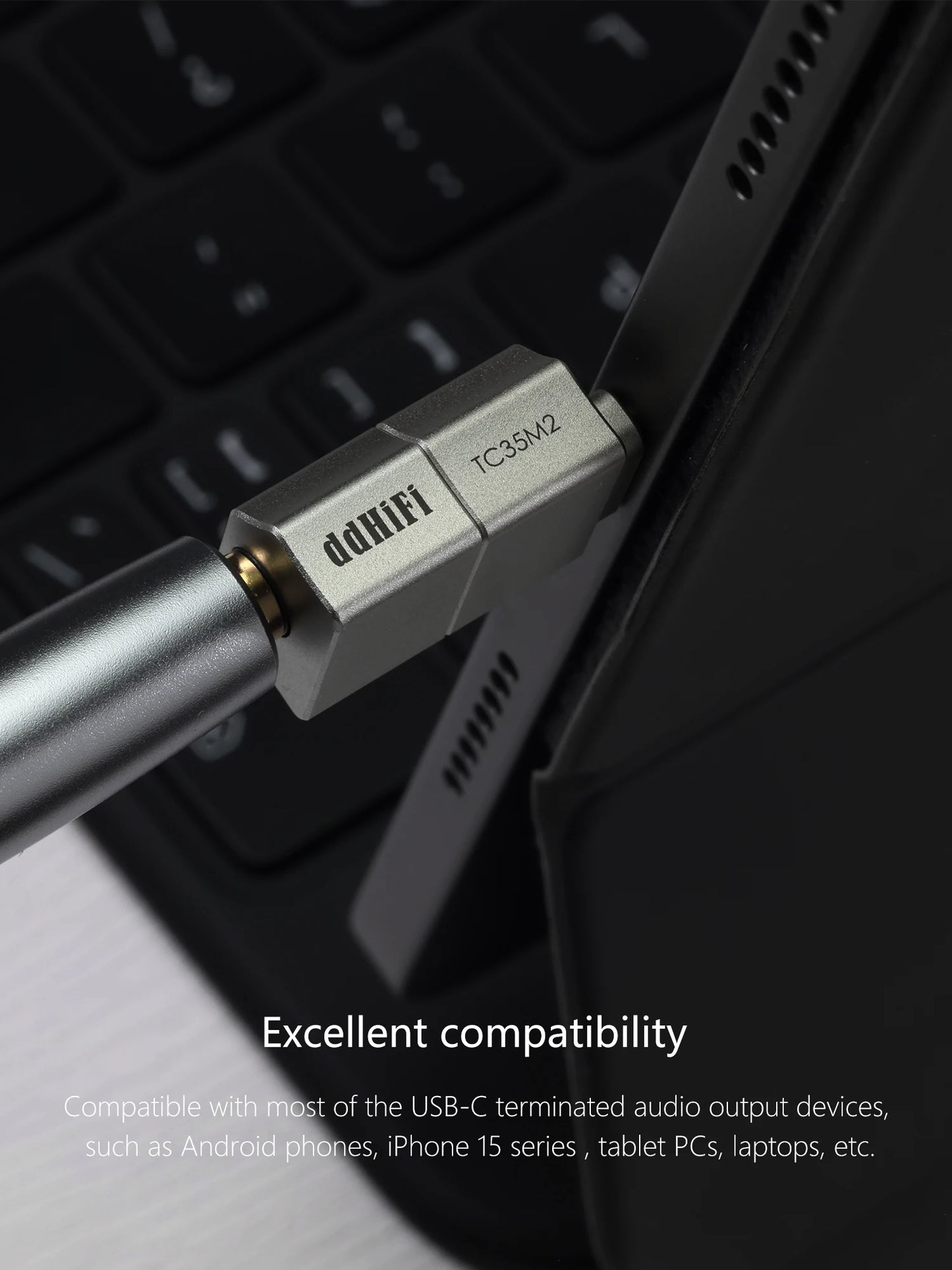 Pre-order DDHiFi TC35M2 USB-C to 3.5mm Audio Decoder Adapter Supports Insertion Detection and In-Line Controls ES9603Q
