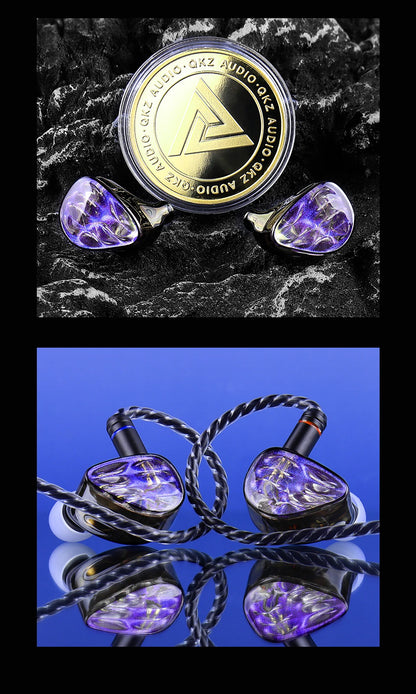 QKZ x HBB Hades 2DD In-Ear Monitor HiFi Earphone Wired Earbuds with Detachable Cable for Audiophiles Musicians