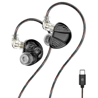 TRN V10 PRO HIFI Wired Earphones 2BA+2DD High-Frequency Balanced Armature Driver Combination In-Ear Monitors Headphones Custom