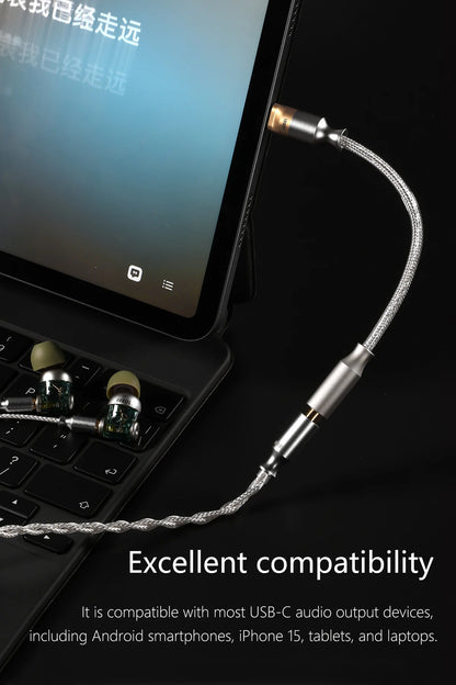 DDHiFi TC35CM2 High-Fidelity Lossless Decoding Adapter Cable with Plug Detection and Microphone Support