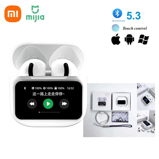 Xiaomi A10 Pro ENC TWS BluetoothEarphones 5.3Touch Screen with Microphone Noise Reduction Earphones Suitable for Android and iOS