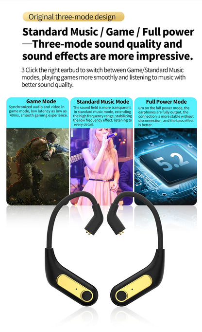 KZ AZ15 Bluetooth-compatible 5.2  Wireless Ear Hook Upgrade  QCC3046 Wireless Module  with Charging Case